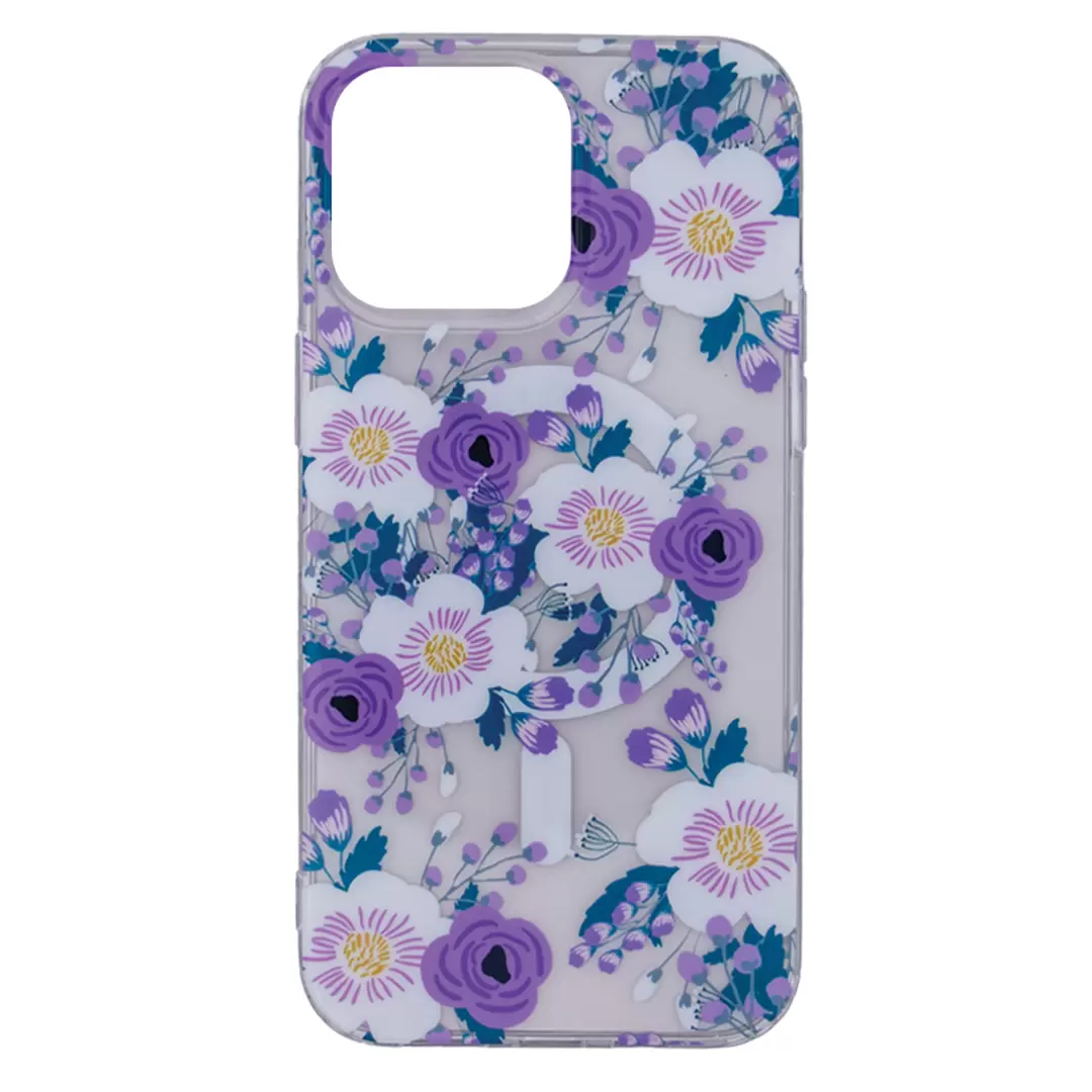 iPhone 14 Designed Case MagSafe Violet Bloom